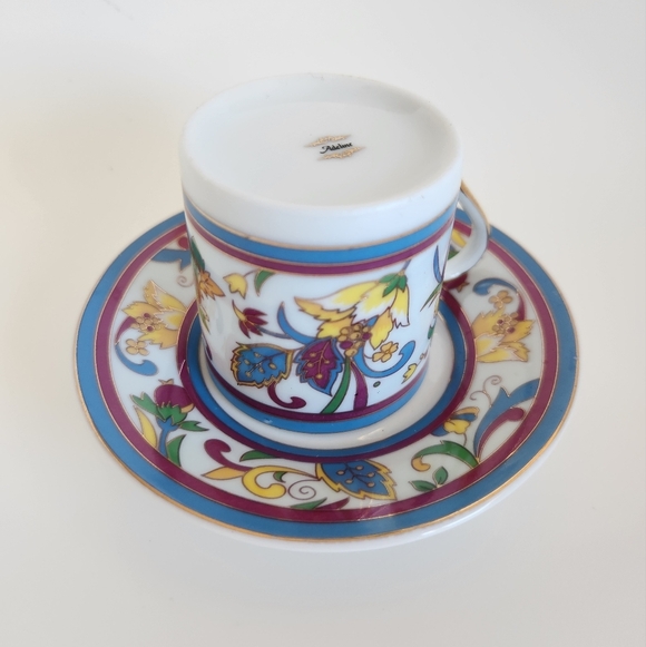 Adeline Porcelain Tea/Coffee Cup and Saucer Collectors Set of 2 - Picture 4 of 8